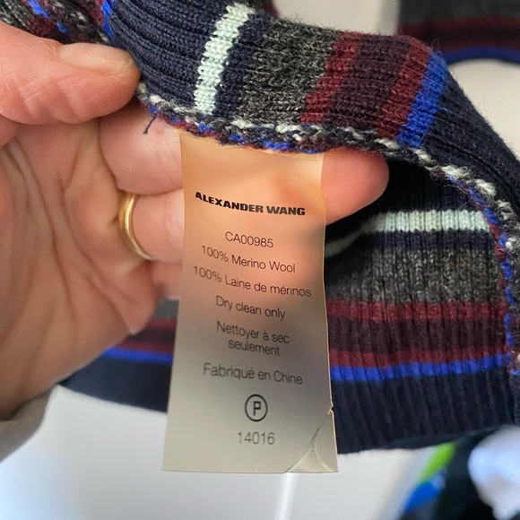 T Alexander Wang Merino Wool striped cardigan - Picture 4 of 5